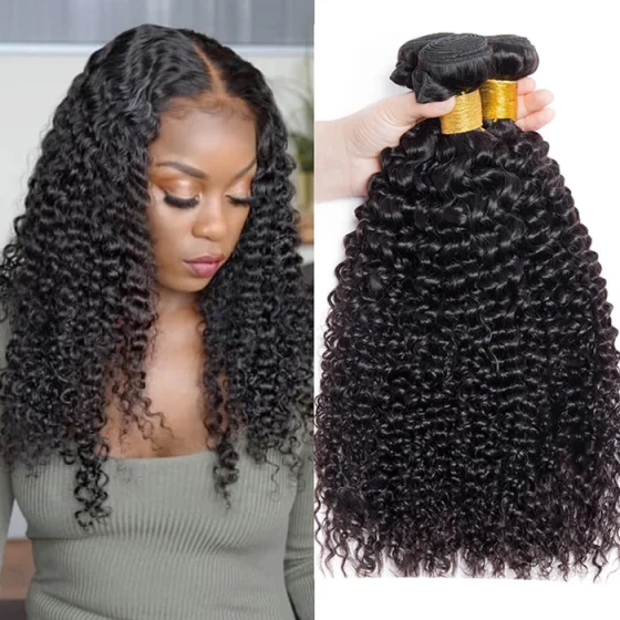 Curly Bundles Human Hair Kinky Curly Human Hair 3 Bundles 14A Unprocessed Virgin Curly Weave Bundles Human Hair